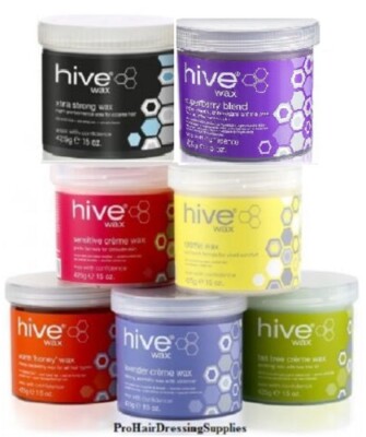 HIVE Wax TUB Topf Warm Honig Teebaum Sensitiv Stark Creme Lavendel Beere Vegan