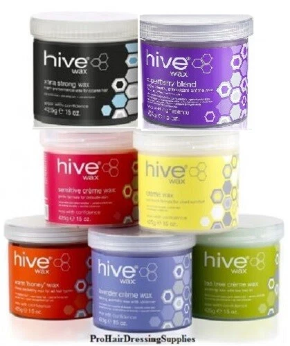 HIVE Wax TUB Pot Warm Honey Tea Tree Sensitive Strong Creme Lavender Berry Vegan