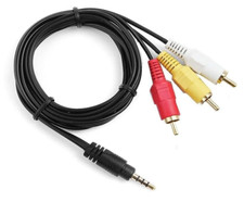 AV A/V Audio Video TV Cable Cord Lead For Canon ZR65 ZR70 ZR75 ZR80 ZR85 MC HV10