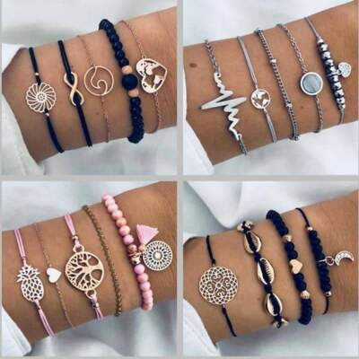 Bohemian Bracelet Sets Multilayer Boho Charm Bracelets 19 Styles