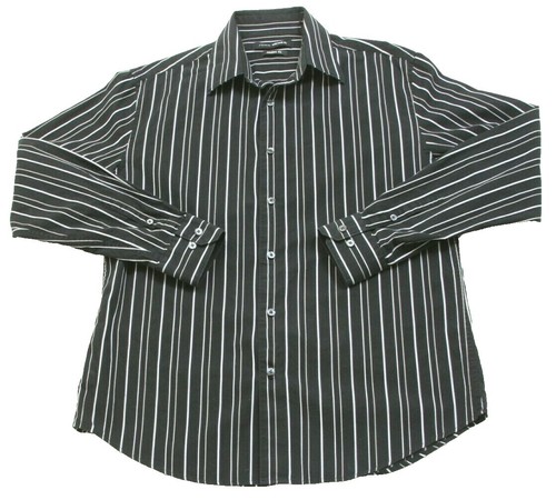 john henry dress shirts John Henry Shirt Mens Medium Beige Plaid Short Sleeve Button Up Polyester Blend