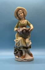 Vintage Home Interior Homecoming #1258 Tuscan Peasant Girl Excellent Condition