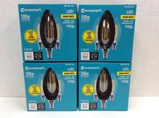 EcoSmart 100-Watt B13 E12 Candelabra LED Edison Light Bulb Bright White 12 Bulbs