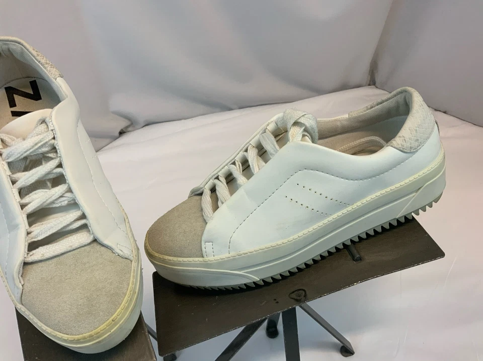 Zapatillas Zara TRF Moda Talla 6 Mujer EU 36 Cuero Blanco Encaje Pavo YGI C1S-70 Foto 2 de 4