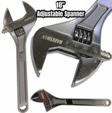 10Inch Adjustable Spanner Wrench Tool Wide Jaw Large Hand Nut Opening Steel Key