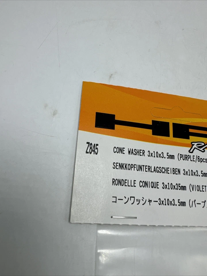 HPI Racing #Z845 Cone Washer 3 x 10 x 3.5mm Purple New In Package - Image 2 of 4