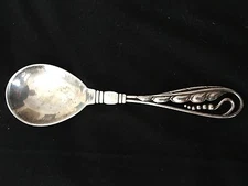 Georg Jensen Sterling Jam SpoonPeapod Number / No. 42 Serving Spoon c1923