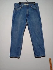 Levis Mens Jeans 550 34 Relaxed Fit Cotton Work Cowboy Classic