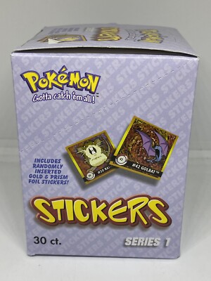 Artbox Pokemon Series 1 Sticker Box - 30 Packs Sealed Artbox Pokemon Series 1 Sticker Box - 30 Packs Sealed