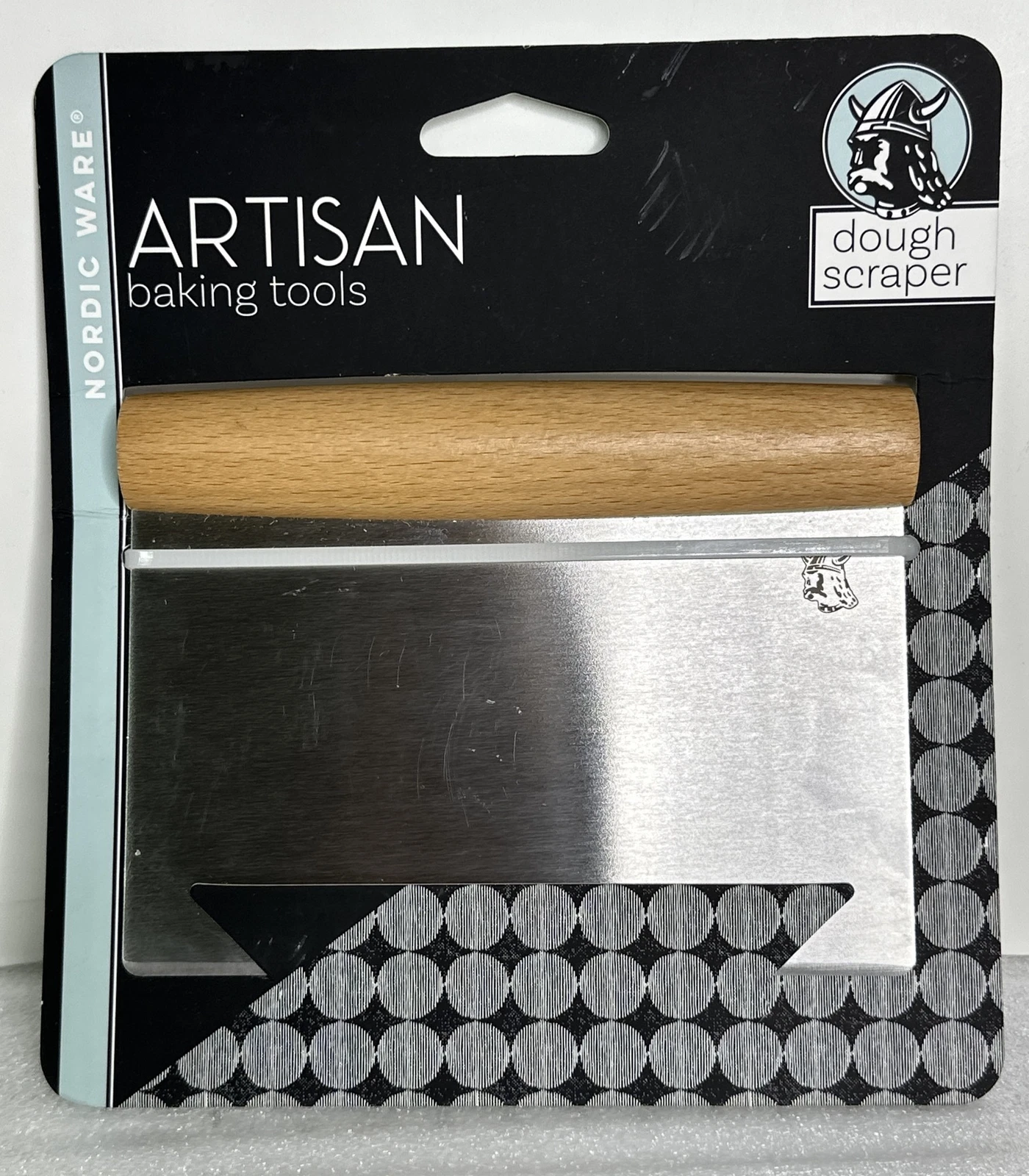 Nordicware Scraper 02105 Dough Cutter with Beechwood Grip Stainless Steel Bla...