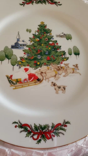 Country Christmas Collection by Jay Made in Japan Complete Plate set of 8 NEW!!
