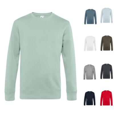 Premium Herren Sweatshirts Uni Rundhals Pullover Sweat Oberteil Pulli B&C King