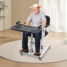 Hydraulic Patient Lift Transfer Chair for Home, 330.7 Lbs Transfer Nursing Chair