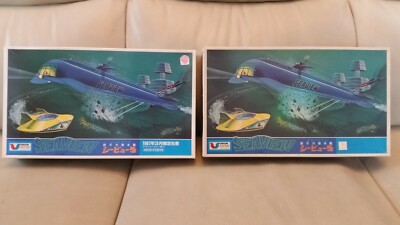 2 Rare Union brand SEAVIEW subs, flying sub, rubber band powered mini seaview 