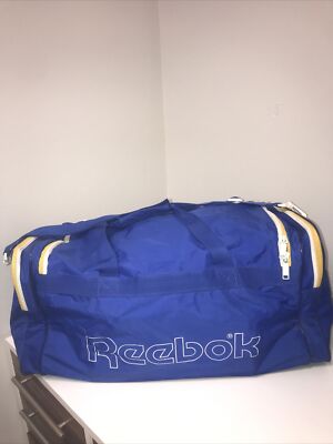 Vintage Reebok Sports Bag Travel Hold all Gym Blue Vtg 90s Carry