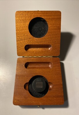 Knoop Micohardness Test Block 4663 NOS With Wood Box 5/8  X 1-1/4 