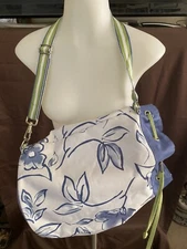 Back to Basics blue/white over the shoulder bag