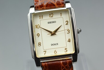 Near MINT] Vintage SEIKO Dolce 5E31-5000 Tank Quartz Women's Watch