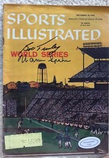 9-29-1958 Sports Illustrated -Signed By Bob Turley and Warren Spahn -WS Edition