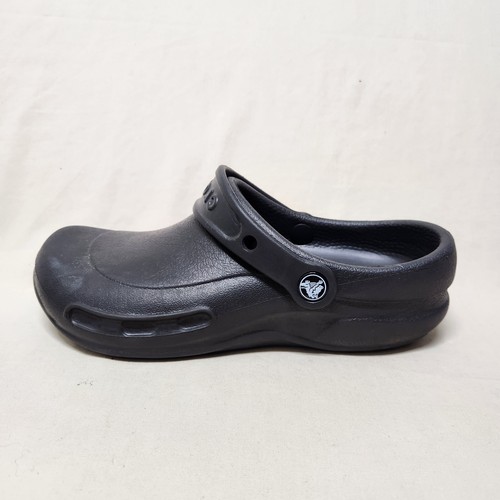 Crocs Black Bistro Work Clogs Slip Resistant Women's Size 7 / Men's Size 5 - Picture 3 of 7