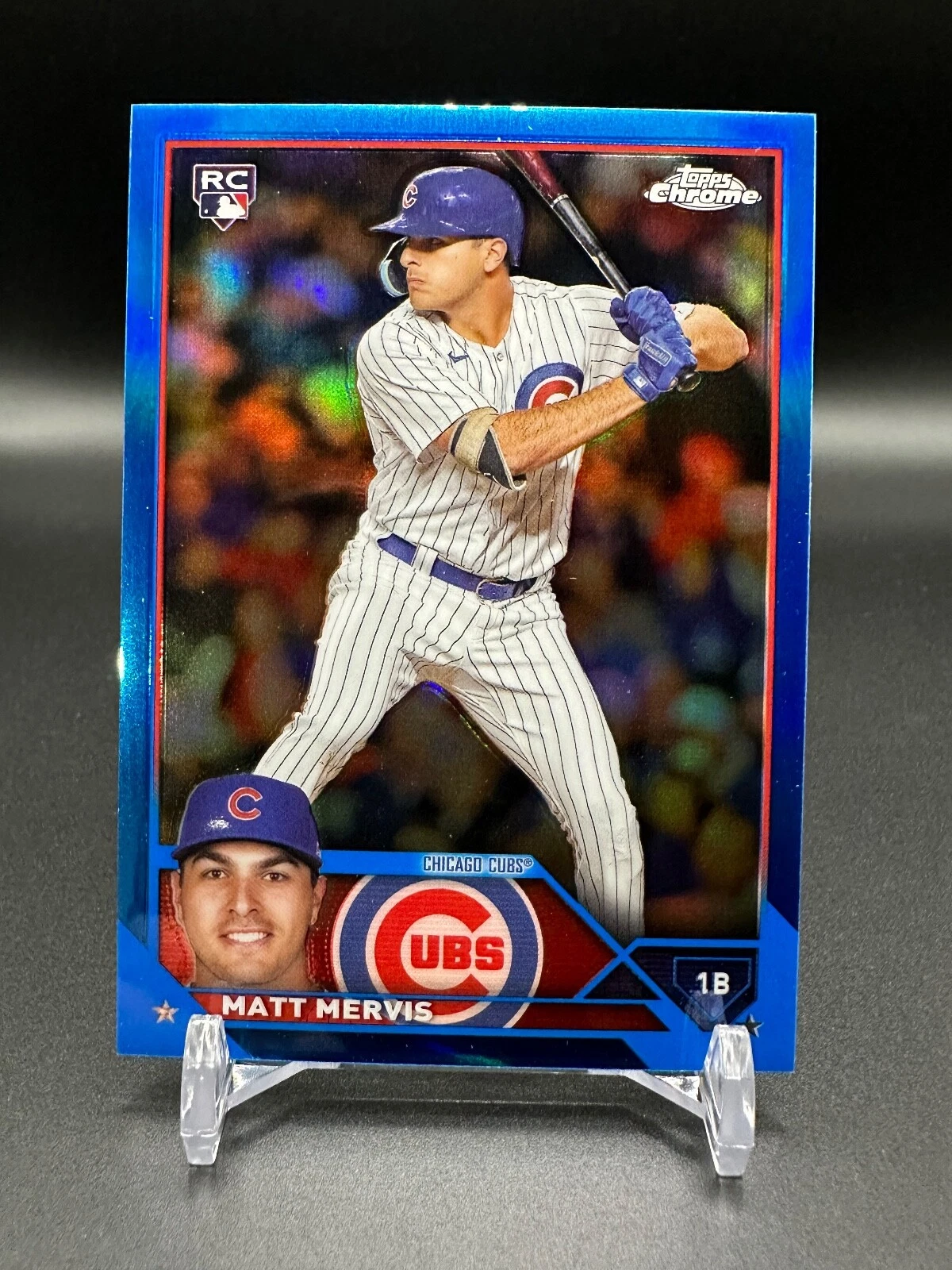 2023 Topps Chrome Update Matt Mervis Blue Refractor RC /150 USC112 Chicago Cubs