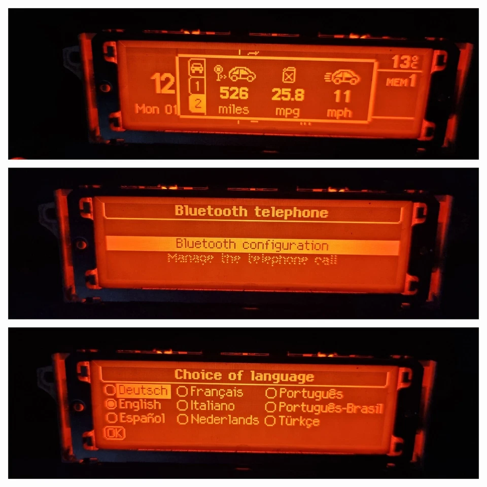 TESTED CITROEN C3 DS3 C4 C5 display screen LCD Multi function clock CD RD4 RD45 - Image 4 of 4