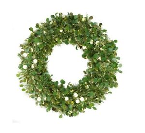 Christmas 50cm Iridescent Fine Cut Tinsel Wreath Door Hanging Garland Decoration