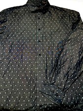 Ben Sherman Mens Button Front Long Sleeve Blue Cotton Shirt 15 1/2 34/35