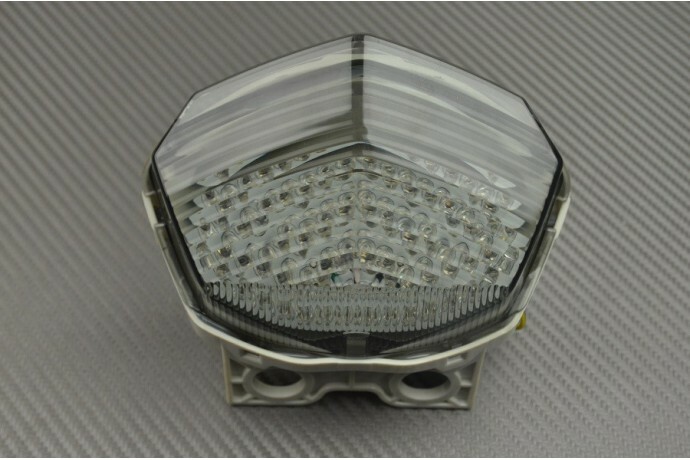 Feu arrière LED moto clignotant intégré noir fumé pour Kawasaki Ninja 250R 2008-2012