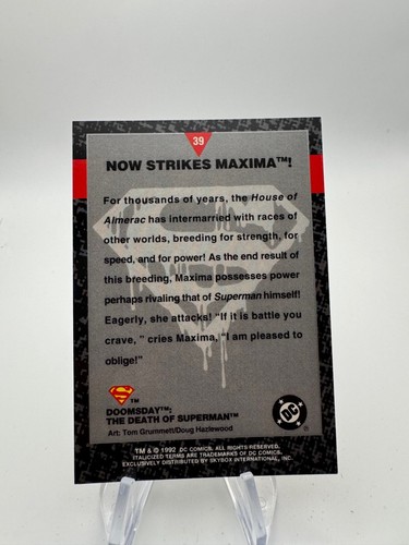 The Death of Superman Doomsday Trading Card YOU PICK DC Comic 1992 Fleer Skybox - Picture 102 of 206