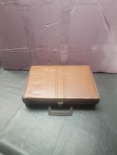 USA MADE Cassette Tape Holder Briefcase Carry Case 30 Slots Faux Leather/0824-ls