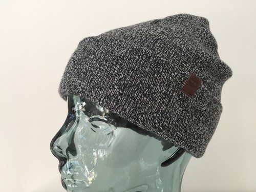 White Marled Acrylic Cuffed Beanie | eBay