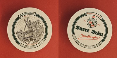 Barre Bräu Lübbecke Klostermühle Lahde Nr. 17 Brauerei Bierdeckel Bier