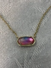 Kendra Scott Goldtone Small Elisa Necklace New