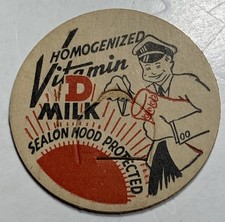 Milk Bottle Topper Cap Lid Great Graphics Milkman Sunbeams Sealon Hood Vintage