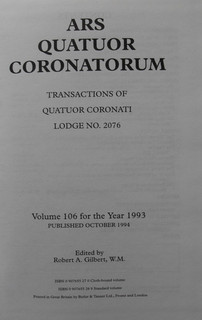 ARS QUATUOR CORONATORUM....TRANSCRIPTIONS OF QUATUOR CORONATI LODGE No.2076