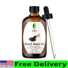 SVA 4 Fl Oz Black Seed Oil - Hexane-Free, Ideal for Hair Growth & Moisturizing