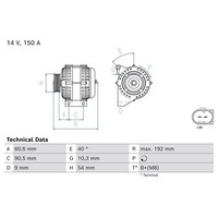 Bosch 0 986 086 970 Generator