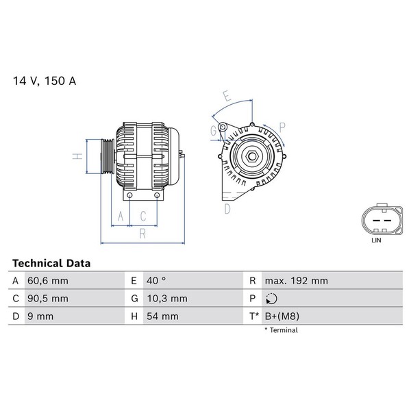Bosch 0 986 086 970 Generator-image