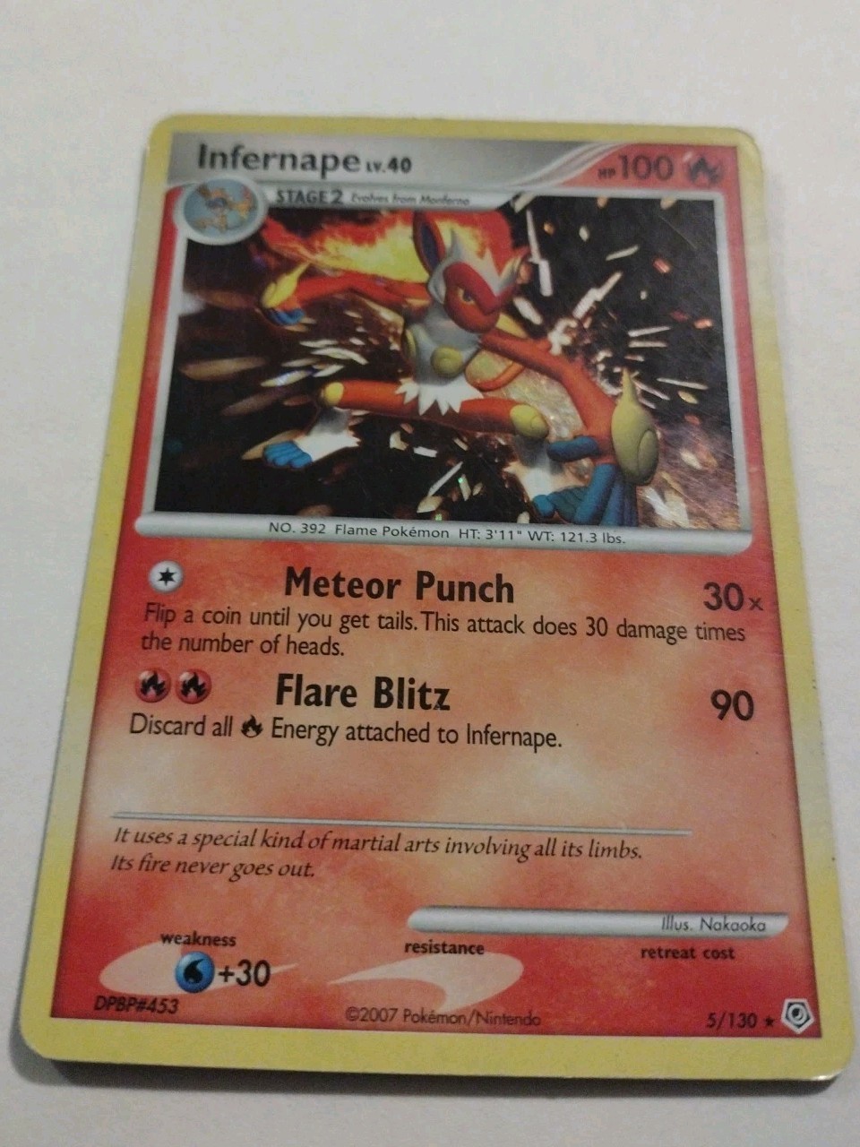 Pokemon TCG Infernape 5/130 Diamond & Pearl Holo Rare NM