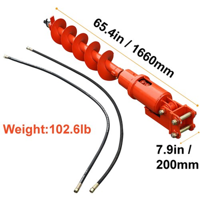 #ad Hydraulic Auger Attachment for 1 2T Mini Excavator Digger Track Crawler 200mm $319.99