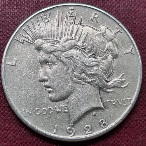 1928 S Peace Dollar $1 Silver High Grade AU  #96861