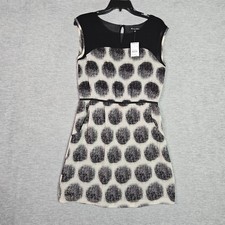 Broadway & Broome By Madewell Dress Womens Size 4 Black White Polka Dot NWT