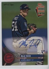 2018 Topps National Baseball Card Day 45/200 Max Fried #AU-MF Rookie Auto RC r9d. rookie card picture
