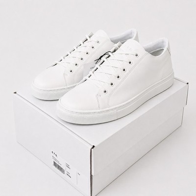 Men ETQ Amsterdam Sneakers Court Lite Premium Nappa White EU42 UK8 US9 RPR  219