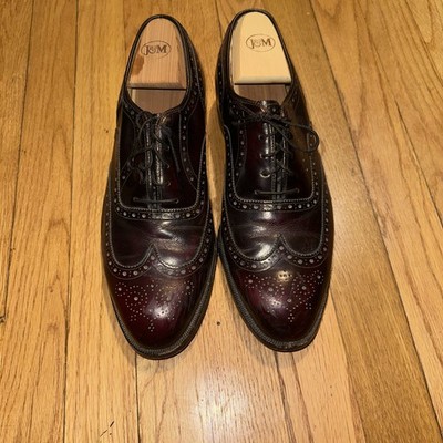 Johnston And Murphy Made In Italy Hand Crafted  Size 8.5 Dress Shoes Vintage Men