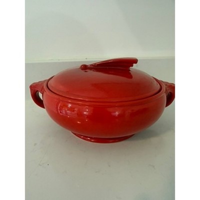 Vintage Hall's Superior Quality Red Covered Casserole Dish | Made in USA  
