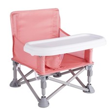 Portable Baby Booster Seat with Tray, Toddler Booster seat for Dining, Campin...