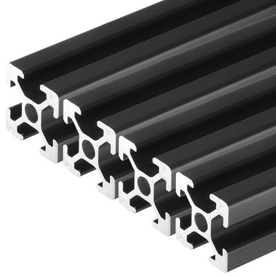 4 Pcs t Slot 2020 Aluminum Extrusion Profile 350mm 14 inch, Anodized Black