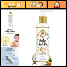 Organic Cold-Pressed Baby Hair Oil for Kids - Nourishing & Gentle, 200ml